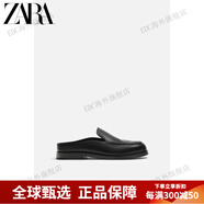 ZARA2025春季男鞋皮革露跟船鞋2616520800 黑色 40