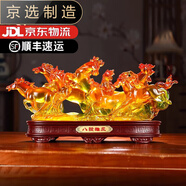 吉善緣八駿雄風馬擺件工藝品馬到成功家居客廳酒柜辦公創(chuàng)意裝飾品 小號