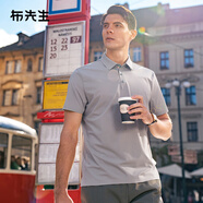 布先生三?？垡r衫領(lǐng)短袖T恤男夏季涼感透氣商務(wù)運動(dòng)翻領(lǐng)上衣AT16051 云霧灰 XL (180)