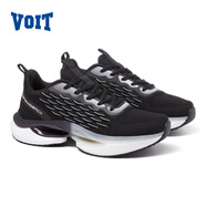 沃特新款龍鱗爆米花跑步鞋男減震回彈輕便軟底超輕慢跑鞋女 黑/白 42