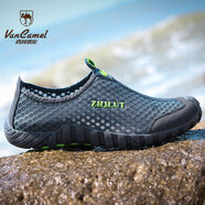 西域駱駝夏季網(wǎng)鞋大網(wǎng)眼鏤空透氣情侶款男女網(wǎng)面運動(dòng)鞋輕便防滑戶(hù)外旅游鞋 灰色（情侶款） 42