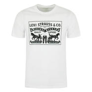 李維斯（Levi's）男士t恤休閑新款時(shí)尚百搭圓領(lǐng)短袖秋季百搭男裝上衣官方旗艦 白色 現貨 M 適合130斤-150斤