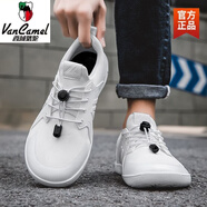 西域駱駝秋季4E寬頭運動(dòng)休閑鞋男加寬加肥大頭鞋寬楦赤足鞋透氣網(wǎng)面健步鞋 西NK20【官方高品質(zhì)】白色 42