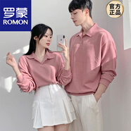 羅蒙（ROMON）情侶裝春秋季2025新款春秋潮超火套裝結婚領(lǐng)證高端T恤粉色衛衣 粉紅色 M 女 體重101-125斤
