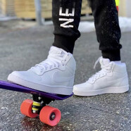 耐克（NIKE）男鞋秋季新款高幫運(yùn)動(dòng)鞋Court Borough 防滑耐磨減震黑白運(yùn)動(dòng)板鞋 AQ1773-100 /純白/皮質(zhì)面 40.5