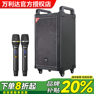 萬(wàn)利達(dá)（Malata）廣場(chǎng)舞音響藍(lán)牙音箱大功率拉桿音響戶外K歌無(wú)線便攜低音炮直播路演K歌移動(dòng)播放器話筒 M+9035巨鼎10寸+雙話筒