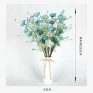 草木鮮生輕奢高端淺藍(lán)色杜鵑花仿真花擺設(shè)客廳餐桌花束裝飾插花家居擺件
