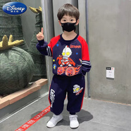 迪士尼（Disney）男童長袖套裝奧特曼男童春秋套裝2025新款洋氣寶寶秋季衣服兒童 藏青色  帶燈  套裝 均碼 偏胖寶寶建議拍大一碼
