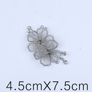 韓版水鉆刺繡蕾絲布貼釘珠衣服補(bǔ)洞貼布花朵圖案補(bǔ)丁貼花服裝輔料 A81灰色