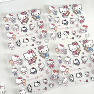 可愛(ài)HelloKitty卡通DIY粘貼紙防水ins高顏值手賬裝飾手機殼貼紙 Kitty貓透明貼紙5張