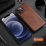惠望X-LEVEL適用iPhone13pro手機(jī)殼12瘋馬紋14MAX蘋(píng)果11皮套XS素皮7p 棕色 iPhone8