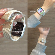 炫戴（XUANDAI）適用apple watch s10表帶編織iWatch s9腕帶磁吸音樂(lè )小狗蘋(píng)果手表s8表帶s7/s6/s5/se高級ultra配件 星光彩點(diǎn)-聽(tīng)音樂(lè )小狗 38/40/41/42