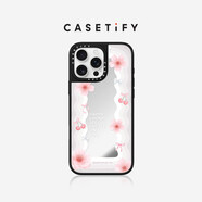 CASETIFY 鏡面標語(yǔ)系列 櫻花浪潮 鏡面磁吸手機殼 適用于iPhone 16 pro 銀鏡黑框Magsafe