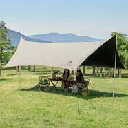 駱駝（CAMEL）天幕戶外大號黑膠露營帳篷野營野餐遮陽棚防雨防曬野外露營 B011A