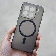 旭杉斯本Sunby柔盾適用于小米15手機殼保護套軟殼磁吸殼全 磁吸透灰 精孔