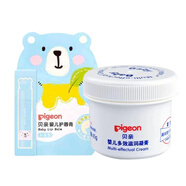 貝親（Pigeon）嬰幼兒凡士林凝膏潤膚乳45g寶寶滋養(yǎng)修護紅臉蛋溫和保濕面霜 45g 2瓶 多效凝膏+唇膏3g無香型