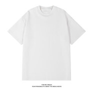 尊首（ZUNSHOU）光板純棉T恤男女夏季圓領(lǐng)純色百搭內(nèi)搭外穿t恤情侶透氣全棉衫 白色 S