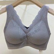 薔櫻古妃52701美背乳膠文胸內(nèi)衣女薄款背心式抹胸?zé)o鋼圈聚攏胸罩 黛藍灰 M