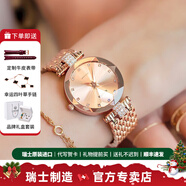 左微沙（JOWISSA）瑞士手表女士腕表簡(jiǎn)約時(shí)尚瑞表防水輕奢原裝進(jìn)口生日禮物送禮 玫瑰金色表盤25mm-J5.773.S