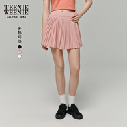 Teenie Weenie小熊半身裙女2025春夏新款運(yùn)動休閑學(xué)院風(fēng)簡約百褶裙短裙女 淺粉色 XL