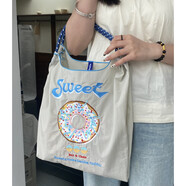 包包女式2025手提包輕奢小眾感單肩包大容量日常通勤百搭 淺灰色冰激凌包包[中號]