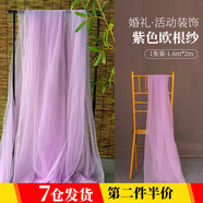 靚做 紗幔網(wǎng)紗布婚禮紗幔窗簾紗網(wǎng)紗布料幼兒園環(huán)創(chuàng)網(wǎng)紗舞臺拍攝道具 紫色2米【1.6米寬】