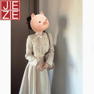 JEZE【南洋千金】富家千金小香風(fēng)蝴蝶結氣質(zhì)外套A字半身長(cháng)裙子三件套 白色套裝(【上衣+裙子+蝴蝶結】)【z】 M (建議【95-105斤】)