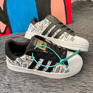 莆田鞋三條杠情侶板鞋經(jīng)典黑白金貝殼頭休閑運動(dòng)百搭潮流韓版透氣男鞋 靈蛇單層白 [標準]6 42