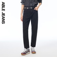 ABLE JEANS【立體錐形褲】基礎經(jīng)典百搭春夏女士通勤牛仔褲顯高顯瘦褲子 炭黑 27 /30