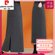 皮爾卡丹（pierre cardin）輕奢包臀高腰毛呢半身裙女新款冬季時(shí)尚裙子一步裙過(guò)膝長(cháng)裙 深灰色 口袋款 S 95斤以下