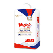 巴比兒英巴樂(lè )（Yingbale）嬰兒紙尿褲超薄綿柔透氣吸水 男女寶通用清貨 M碼50片