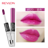露華濃（Revlon）持久鎖色雙頭唇彩口紅不掉色不沾杯唇蜜唇釉女士化妝品女彩妝美妝 520#紫色