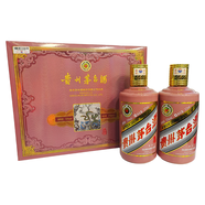 茅臺（MOUTAI）【晟藏老酒】53度貴州茅臺酒 生肖紀念收藏酒 醬香型白酒禮盒 53度 375mL 2瓶 蛇年生肖禮盒
