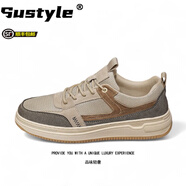 SUSTYLE國際一線奢侈品牌復(fù)古鞋2025秋新款輕奢休閑潮流百搭男士板鞋 沙色（網(wǎng)面款） 40