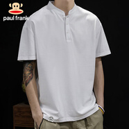 大嘴猴（paul frank）短袖男士Polo衫夏季短袖t恤男休閑潮牌體恤上衣男裝 白色 3XL 