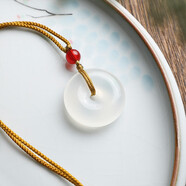 慈元閣高冰玉髓瑪瑙平安扣吊墜中式復古觀(guān)音佛公項鏈玉石掛件節日禮物 平安扣吊墜