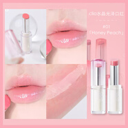 珂萊歐（Clio）新品水晶光澤唇釉crystal glam水潤水光唇彩染唇液唇蜜 水晶唇膏01#HONEY PEACH「冰晶蜜