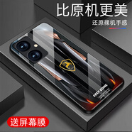 詩(shī)上適用vivoY55t手機殼超跑賽車(chē)炫酷全包防摔硬殼時(shí)尚高端耐臟鋼化玻璃保護套軟邊爆款精孔殼防刮個(gè)性 亮黑超跑_G7263 vivoY55t(贈屏幕膜)
