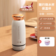 法格（FAGOR）電熱燒水杯 便攜式迷你燒水壺家用出差旅行隨行沖奶泡茶電熱水壺 不銹鋼真空側(cè)壁水杯 0.3L 小白瓶