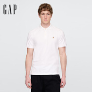 Gap【情人節(jié)】男女裝春季小熊刺繡短袖T恤休常規(guī)polo衫美版708395 白色 L 美碼 XL亞洲碼185/104A