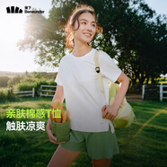 蕉下（beneunder）安心品質(zhì)t恤女短袖涼感寬松吸汗防曬戶外CC959霜奶白S