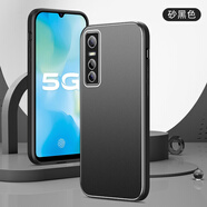 陸桐vivo S7手機殼金屬男磨砂殼s7t外殼保護套vivo S7E鏡頭全包S6攝像頭軟殼S7 5G軟硅膠殼防摔防指紋 vivo S7E【砂黑色】