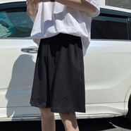 凌卡戚2025新款運動休閑短褲子女港風(fēng)寬松BF五分褲百搭外穿潮流 純色短褲 2XL 140-160斤