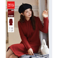 IEF/愛依服連衣裙2024新款秋季時(shí)尚百搭毛織長衛(wèi)衣裙 紅 S