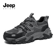 JEEP SPIRIT吉普男鞋運(yùn)動(dòng)鞋男戶(hù)外老爹鞋男休閑跑步鞋子男 古城灰 40