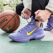 耐克（NIKE）新款籃球鞋男鞋夏季運動訓(xùn)練實戰(zhàn)比賽防滑緩震士兵戰(zhàn)士運動鞋 CQ9329-500/AX-紫/詹姆斯使節(jié) 42.5