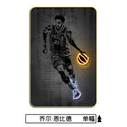 科裝飾畫(huà)書(shū)房臥室籃球壁畫(huà)NBA籃球海報籃球俱樂(lè )部掛畫(huà)擺件 AY037-13喬爾·恩比德 獨立 40*60cm 摩登黑圓角外框+水