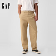 Gap【成毅代言】男裝2025秋季新款彈力寬松闊腿休閑褲長(zhǎng)褲714169 卡其色 31 /30