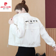 皮爾卡丹（pierre cardin）棒球服短外套女士春春冬季2025年新款小個子夾克時尚漂亮上衣 白色《小香風(fēng)秋冬小個子歐貨秋裝 S (90斤以下)