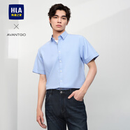 HLA海瀾之家短袖襯衫男夏季輕商務(wù)經(jīng)典系列純棉時(shí)尚襯衫男